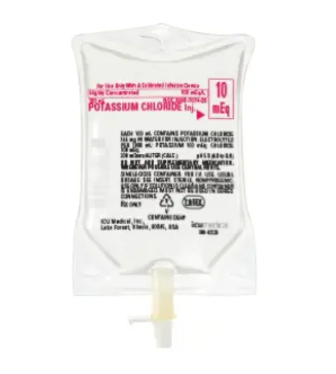 10 mEq Potassium Chloride in Water for Injection, 100 mL, 24/Cs