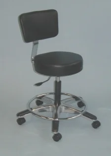 33 Inch Tubular Frame Round Seat, taupe color