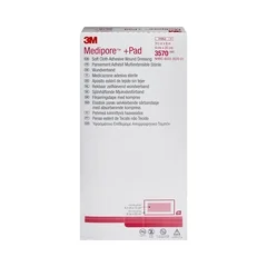 3M Medipore™ 3.5 x 8 Soft Cloth Rectangle 1.375 x 6 Pad White Sterile Adhesive Dressing, 100 EA/CS - Image 3