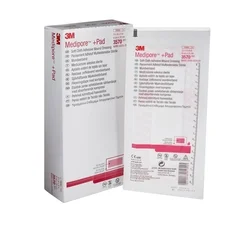 3M Medipore™ 3.5 x 8 Soft Cloth Rectangle 1.375 x 6 Pad White Sterile Adhesive Dressing, 100 EA/CS