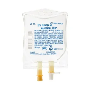 5% Dextrose Injection, USP, 25 mL, 48/Cs