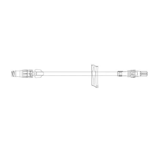 7″ (18 Cm) Appx 0.51 Ml, Pressure Infusion (400Psig) Ext Set W/Remv Microclave, Purple Clamp, Rotating Luer, 50/Cs