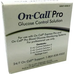 Acon Labs Blood Glucose Control Solution On Call® Pro Blood Glucose Testing 3 X 2 mL Level 1 Level 2 Level 3, 12/CS