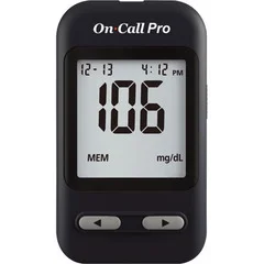 Acon Labs Blood Glucose Meter On Call® Pro 4 Second Results Stores Up To 300 Results with Date and Time Auto Coding, 12/BX