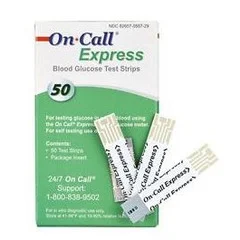 Acon Labs Blood Glucose Test Strips On Call 50 Strips per Box No Coding Required For On Call Glucose Meters, 12 EA/BX