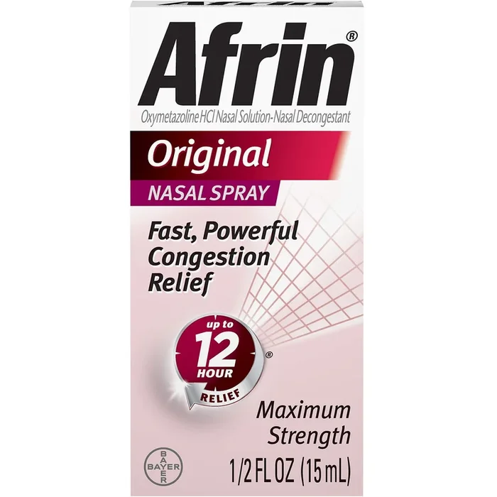 Afrin Original Oxymetazoline HCl Sinus Relief 0.05% Strength, 15 mL, 1 Each