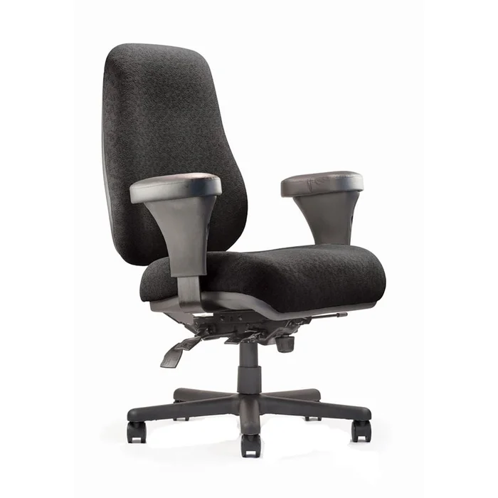 Alimed Neutral Posture Big & Tall Chair Big & Tall Chair, Cloud 9 Fabric, Black – 711248/NA/NA/BLK
