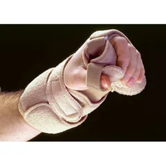 Alimed Wrist / Hand / Thumb Splint Orthosis AliMed® Omni Progressive™ Low Profile Aluminum / Foam / Terry Cloth Left Hand Beige Standard, 1/EA