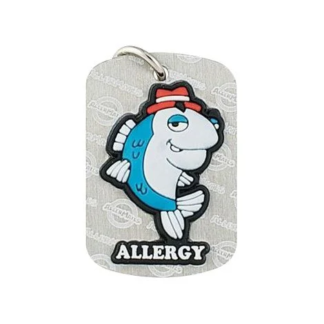 AllerMates Dog Tag Detective Fin Fish Allergy