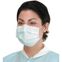 AlphaAir Face Masks, Ties, Blue, 300/cs