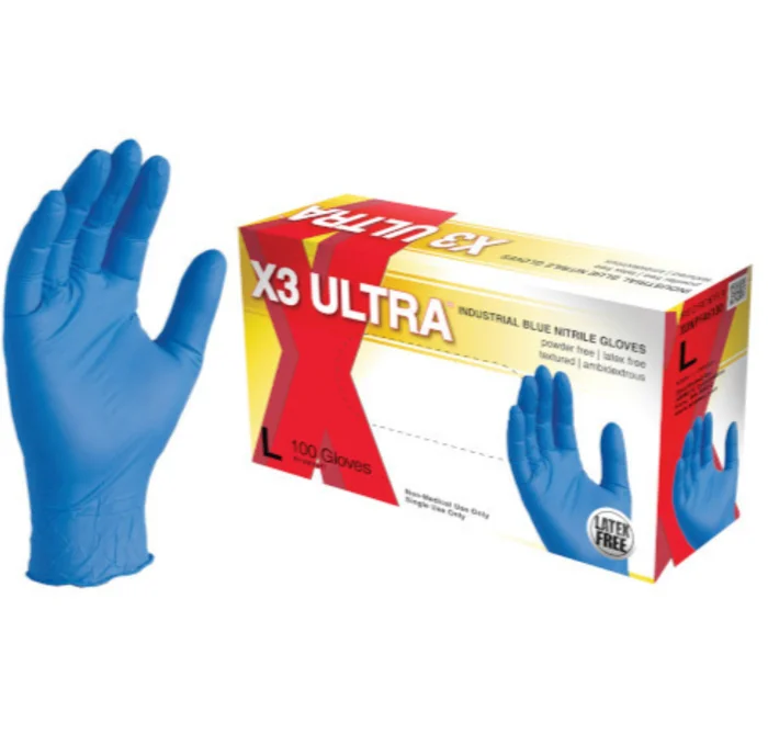 Ammex X3 Ultra Exam 2.0 Mil Nitrile Glove – XLarge