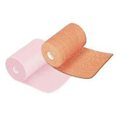 Andover Coated Products 2 Layer Compression Bandage System CoFlex TLC LITE Calamine with Indicators 3″ x 6 Yard / 3″ x 7 Yard 25 to 30 mmHg Self-adherent / Pull On Closure Tan NonSterile, 16 EA/CS