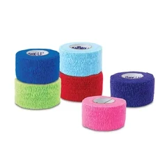 Andover Coated Products Cohesive Bandage CoFlex® LF2 2 x 5 Yd. Standard Compression, Self-adherent Closure, Neon Pink/Blue/Purple/Light Blue/Neon Green/Red NonSterile