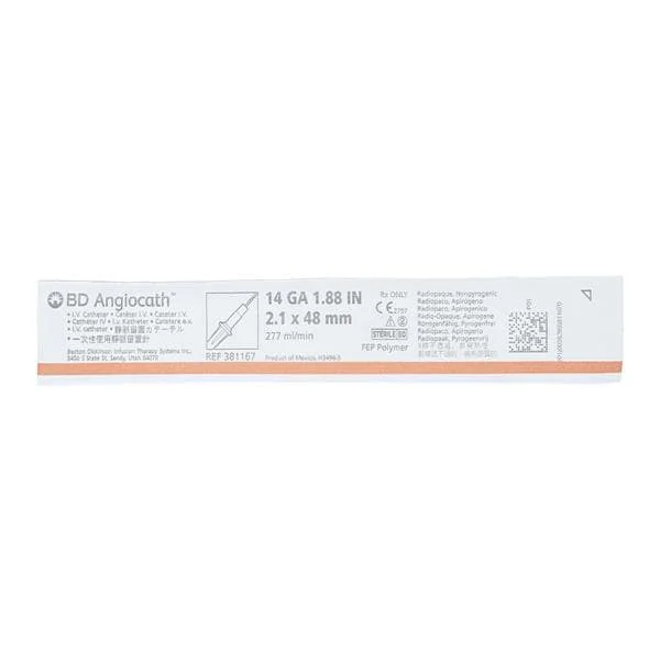 Angiocath Peripheral Venous Catheter 14 Gauge 1-9/10″