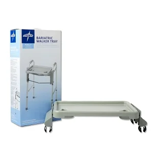 Bariatric walker flip tray