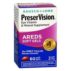 Bausch & Lomb Multivitamin Supplement PreserVision® Vitamin A / Vitamin E / Ascorbic Acid 14320 IU – 200 IU – 226 mg Strength Softgel 60 per Box