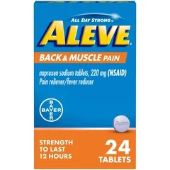 Bayer Back Pain Relief Aleve® 220 mg Strength Naproxen Sodium Tablet 24 per Bottle