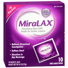 Bayer Laxative MiraLAX® Powder 10 per Box 17 Gram Strength Polyethylene Glycol 3350
