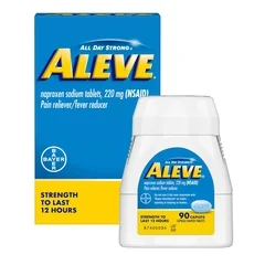 Bayer Pain Relief Aleve® 220 mg Strength Naproxen Sodium Tablet 90 per Bottle
