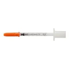 BD Insulin Syringe with Needle Veo Ultra-Fine 0.3 mL 31 Gauge 15/64″ Attached Needle Without Safety, 500 EA/CS - Image 3