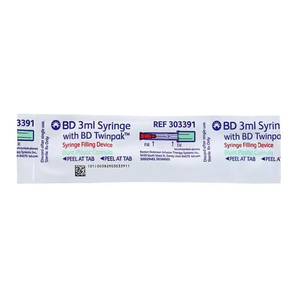 BD Twinpak Dual Cannula Device with 3 mL Syringe