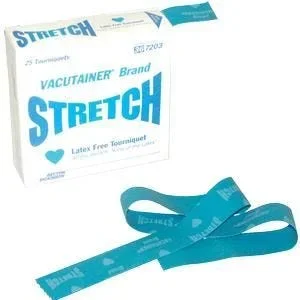 BD Vacutainer Stretch Latex Free Tourniquet, 18″ x 1″, Box of 25