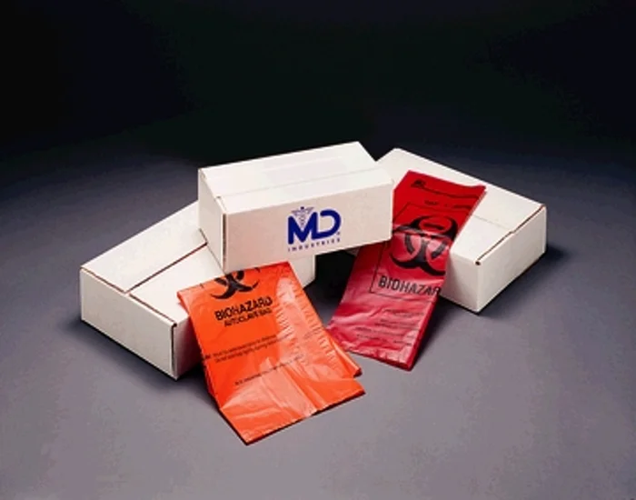 Biohazard Bag 1.80mil 24×36″ Clear/Red Polypropylene 100/Case