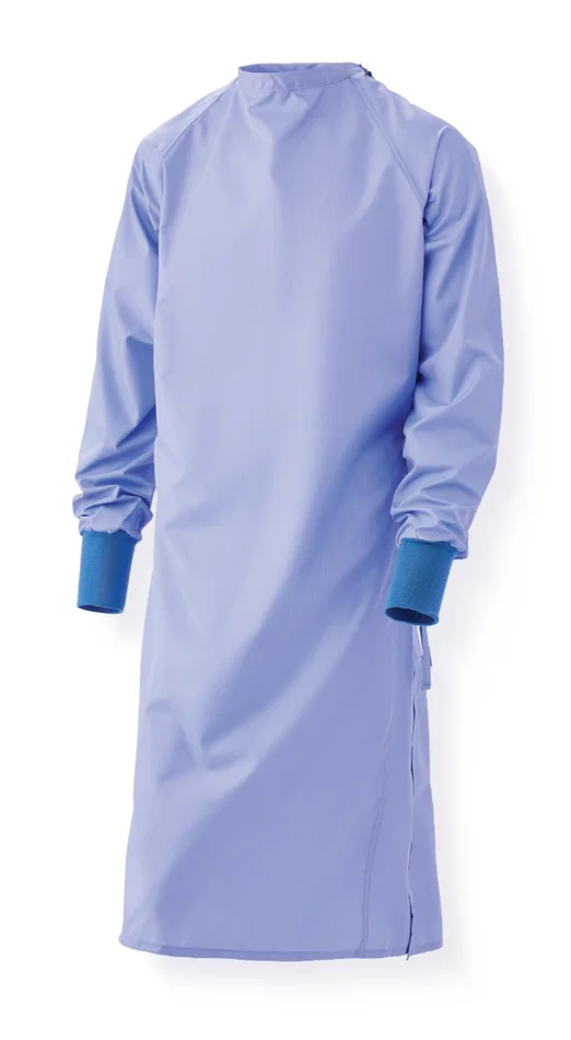 Blockade Reusable Cover Gown, 1-Ply, Ceil Blue, Snaps at Neck, Ties at Back, Size XL 12/cs