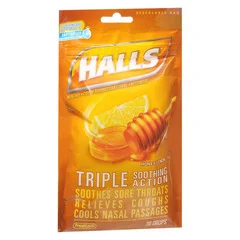 Cadbury Adams Cold and Cough Relief Halls® 7.5 mg Strength Lozenge 30 per Bag