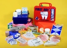 Certified Safety Manufacturing Complete First Aid Kit, Poly Red Box