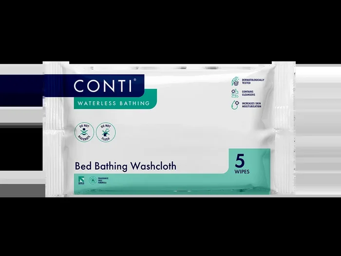Conti Bed Bathing Washcloth Fragrance Free 5 Cloths
