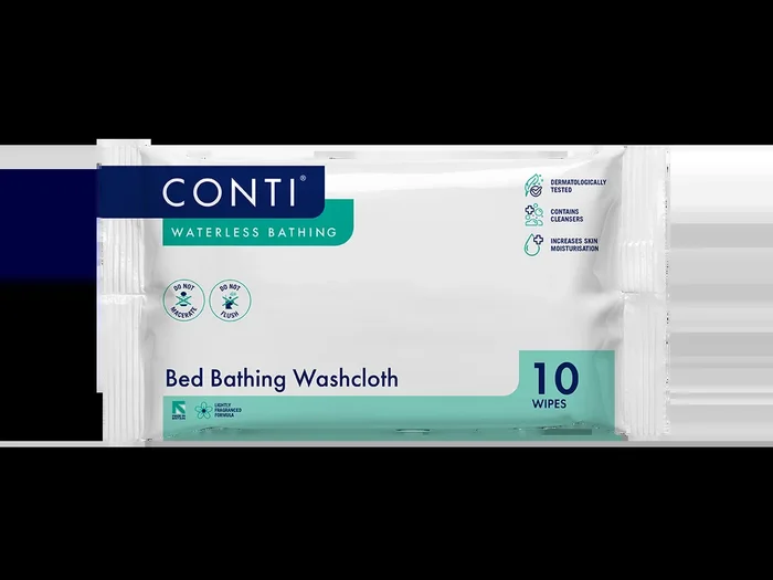 Conti® Bed Bathing Washcloth Fragrance Free 10 Cloths