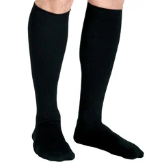Curad CURAD Knee-High Cushioned Compression Socks with 15-20 mmHg, Black, Size E, Regular Length, 1/EA