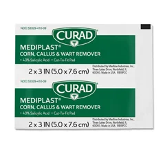 Curad CURAD Mediplast Corn, Callus and Wart Remover Pads, 2 x 3, 25 EA/BX