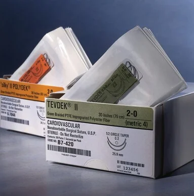 Deknatel Polydek Green Braided Suture 0 C-7 1N 18″X5 Removable Needle 12/BX