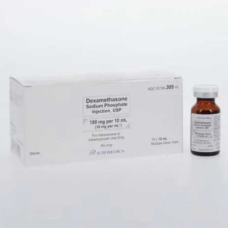 Dexamethasone Sodium Phosphate Injection 100mg per 10 mL, 10/Bx