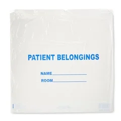 Donovan Industries Patient Belongings Bag 20 x 20 Polyethylene Drawstring Closure White, 250 EA/CS