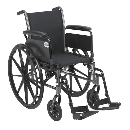 Drive Cruiser III Light Weight Wheelchair, Full Arms, Footrest, 20″