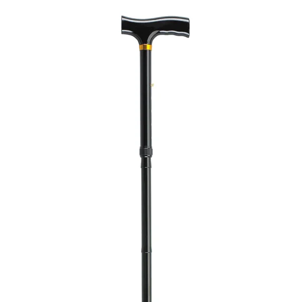 Drive Designer Lightweight Adjustable Folding Cane with T Handle, Black