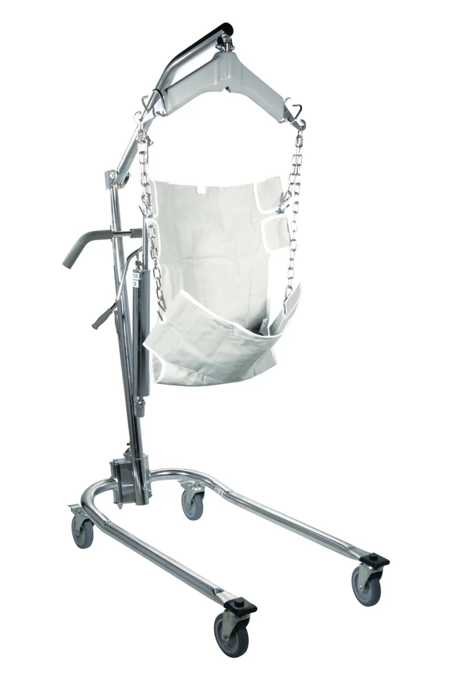 Drive Hydraulic Patient Lift with Six Point Cradle, Chrome, without Casters