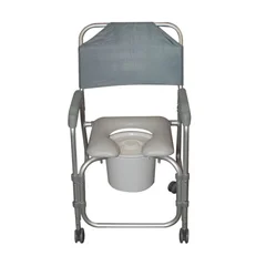Drive Medical Lightweight Portable Shower Commode Chair with Casters - Image 3
