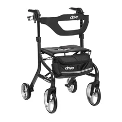 Drive Medical Nitro Sprint Rollator Rolling Walker, Tall, Black