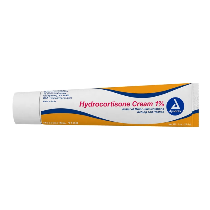 Dynarex Hydrocortisone Cream, 1%, 1 oz. tube, 72/cs