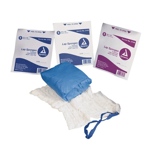 Dynarex Lap Sponge, Sterile, Pre-washed, 18″ x 18″, 200/cs