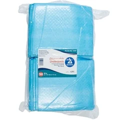 Dynarex Underpad 23 x 36″ Disposable Fluff Light Absorbency, 50 EA/BG