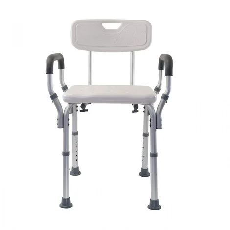 Essential Medical Deluxe Adjustable Molded Shower Bench With Arms
