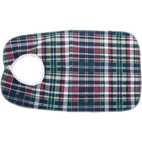 Essential Medical Deluxe Plaid Bib With Vinyl Back
