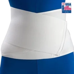 Franks Stubbs Abdominal Binder Flex-Support Contoured One Size Fits Most Hook and Loop Closure 28 to 44 Inch Waist Circumference 12 Inch Height Adult, 1/EA