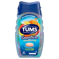 Glaxo Smith Kline Tums™ Extra Strength Antacid Chewable Tablets, Smoothies, 60 per Bottle