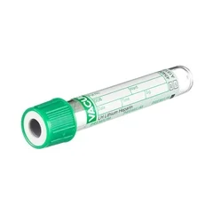 Greiner Bio-One VACUETTE Venous Blood Collection Tube Analyte Determination Lithium Heparin Additive 13 x 75 mm 2 mL Green / White Ring Pull Cap Polyethylene Terephthalate (PET) Tube, 1200 EA/CS